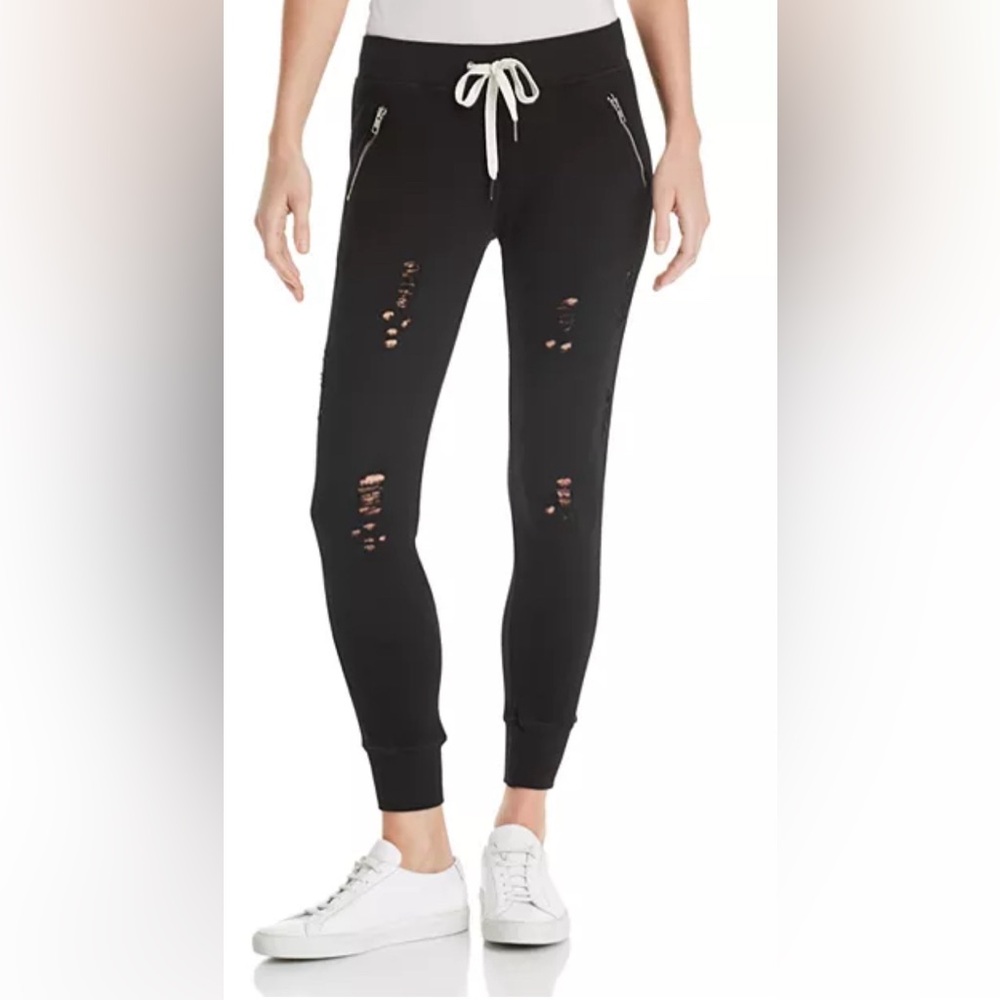 Philanthropy black gravity distressed jogger pants